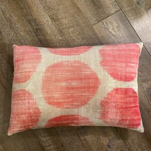 Pink and Cream Decorative Pillow